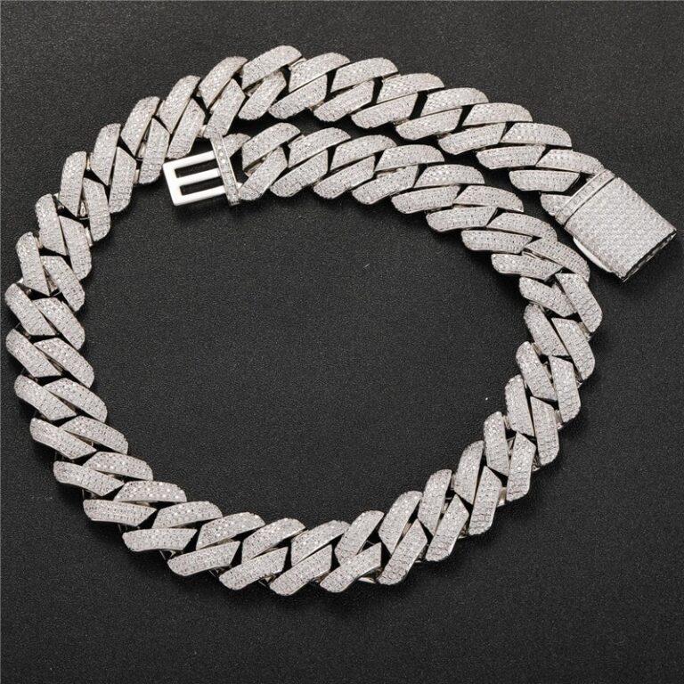 20mm Iced Out Miami Cuban Bust Down Chain Solid Heavy Links | AJWatches