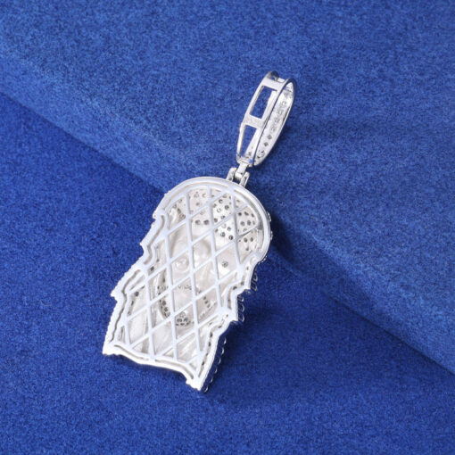 VVS Moissanite Jesus Pendant S925 White Gold or Yellow + Chain - Image 6