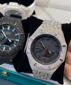 Casio G-Shock GA2100 Moissanite 925 Silver Case & Band Pass Tester