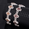 VVS Moissanite White Gold Bracelet S925 Citrine/Ruby Stones
