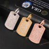 VVS Moissanite Dog Tag Pendant S925