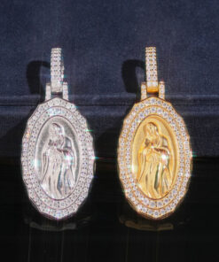 VVS Moissanite Virgin Mary Pendant S925