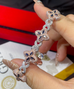 VVS Moissanite Clover Bracelet S925 White Gold Rose Gold