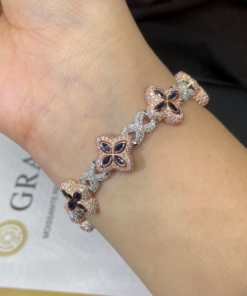 VVS Moissanite Clover Bracelet S925 White Gold Rose Gold