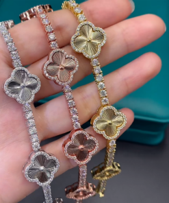VVS Moissanite Clover Bracelet S925