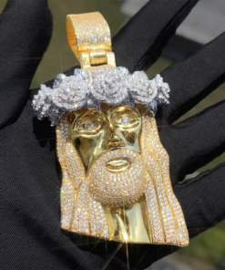 Flower Wreath Jesus Pendant
