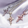 Snake Cross Pendant Iced Out Micro Pave CZ + Chain - Image 8