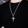 Snake Cross Pendant Iced Out Micro Pave CZ + Chain - Image 9