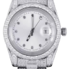 Custom VVS Simulated Diamonds 41mm Mens Stainless Steel Watch