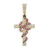 Snake Cross Pendant Iced Out Micro Pave CZ + Chain - Image 3
