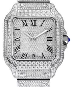 Custom VVS Moissanite Mens 41mm Watch Automatic Movement