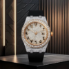 Custom VVS Moissanite Mens 44mm Watch Automatic Movement - Image 6